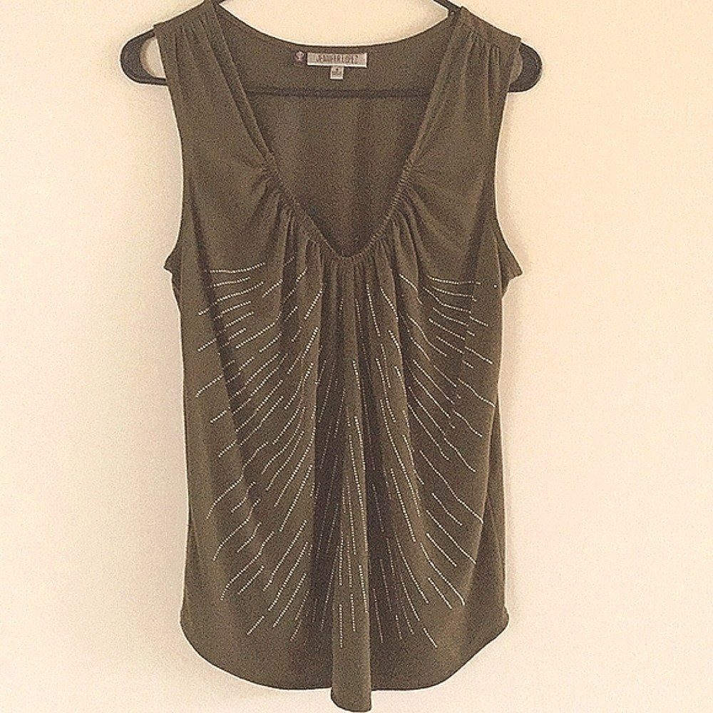 Jennifer Lopez Olive Green Top